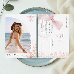 Carte Postale Annonce de graduation en soins infirmiers avec pho