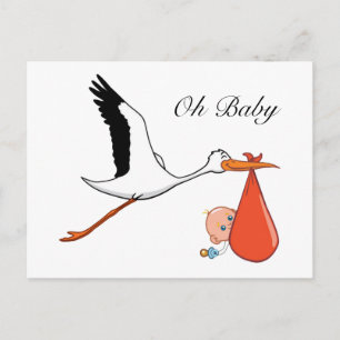 Carte Postale Annonce de grossesse pour bébé