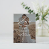 Carte Postale Annonce de mariage élégante et moderne avec photo  (Debout devant)