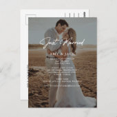 Carte Postale Annonce de mariage élégante et moderne avec photo  (Devant / Derrière)