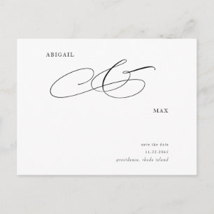 Carte Postale Annonce de mariage élégante et simple pour sauver