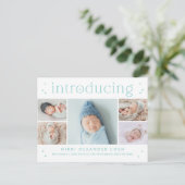 Carte Postale Annonce de naissance couleur modifiable Temps magi (Debout devant)