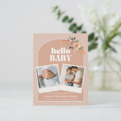 Carte Postale Annonce de naissance de bébé (Debout devant)