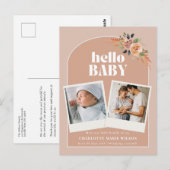Carte Postale Annonce de naissance de bébé (Devant / Derrière)