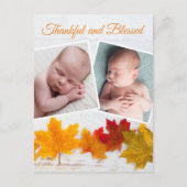 Carte Postale Annonce de naissance de bébé pour Thanksgiving Pho (Devant)