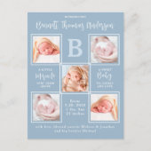 Carte Postale Annonce de naissance élégante de nouveau-né garçon (Devant)