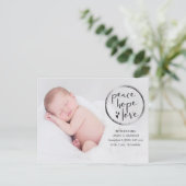 Carte Postale Annonce de naissance, Premier Noël, photo (Debout devant)