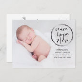 Carte Postale Annonce de naissance, Premier Noël, photo (Devant / Derrière)