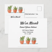 Carte Postale Annonce de nouveau déménagement Adresse Jardin cul (Devant / Derrière)