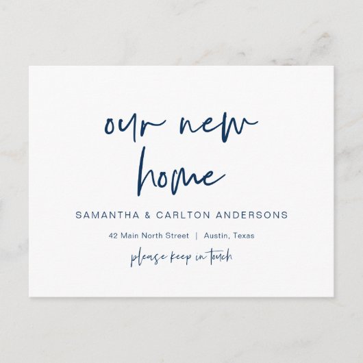 Carte Postale Annonce de nouvelle adresse de maison de rêve, Mod (Devant)