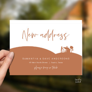 Carte Postale Annonce de Nouvelle Adresse de Maison, Petite Mais