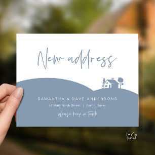 Carte Postale Annonce de Nouvelle Adresse de Maison, Petite Mais