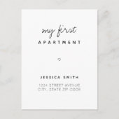 Carte Postale Annonce de nouvelle adresse pour le premier appart (Devant)