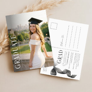 Carte Postale Annonce de remise de diplôme avec photo de promo a