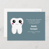 Carte Postale Annonce de remise de diplôme de dent Happy Dental (Devant / Derrière)