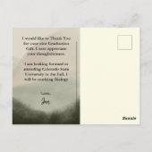 Carte Postale Annonce de remise de diplôme et remerciement de ph (Dos)