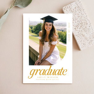 Carte Postale Annonce de remise de diplômes avec photo d'archite