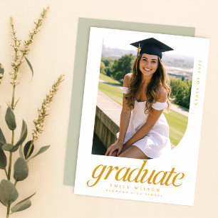 Carte Postale Annonce de remise de diplômes élégante et moderne 