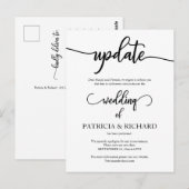 Carte Postale Annonce de report de date de mariage (Devant / Derrière)