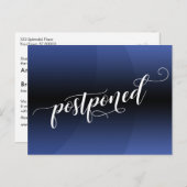 Carte Postale Annonce de report de mariage Blue Curve (Devant / Derrière)