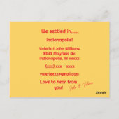 Carte Postale Annonce de salutation d'Indianapolis IN (Dos)