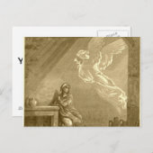 Carte Postale Annonce de Vierge Marie béni (Devant / Derrière)