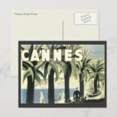 Carte Postale Annonce de voyage de Cannes vintage (Devant / Derrière)