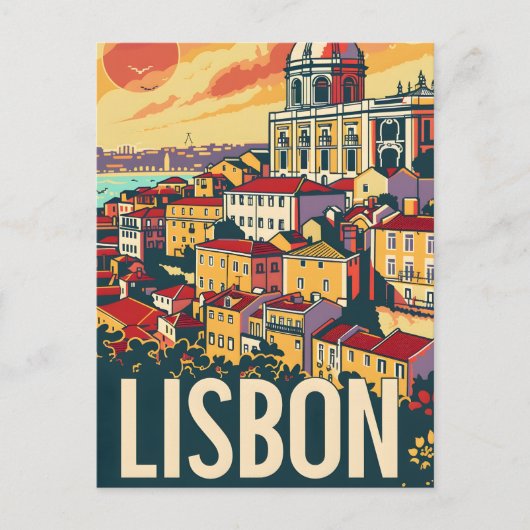 Carte Postale Annonce de voyage de Lisbonne (Devant)