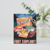 Carte Postale Annonce de voyage Sci-Fi, Planet 51 Pegasi b (Debout devant)