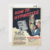 Carte Postale Annonce d'hypnotisation vintage (Devant / Derrière)