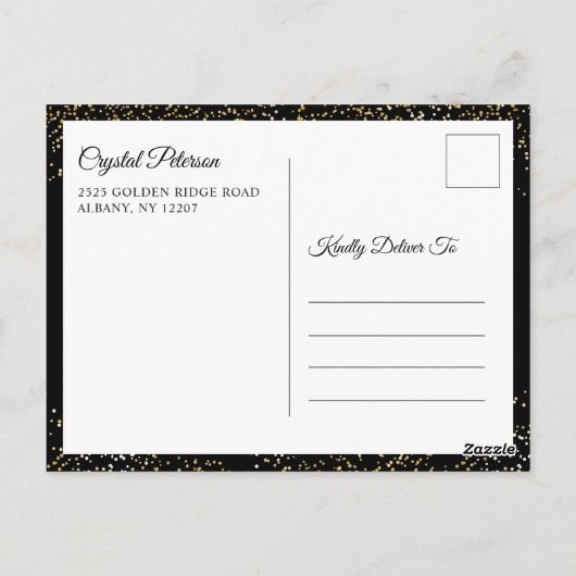 Carte Postale Annonce différée Fête de retraite florale (Dos)