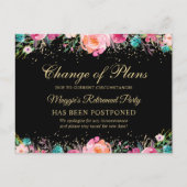 Carte Postale Annonce différée Fête de retraite florale (Devant)