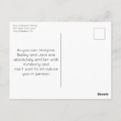 Carte Postale Annonce d'un nouveau chiot, Adoption d'un chien ad (Dos)