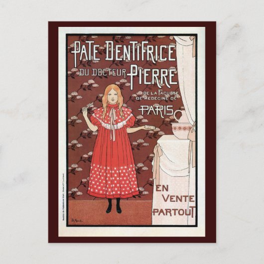 Carte Postale Annonce française vintage de pâte dentifrice (Devant)