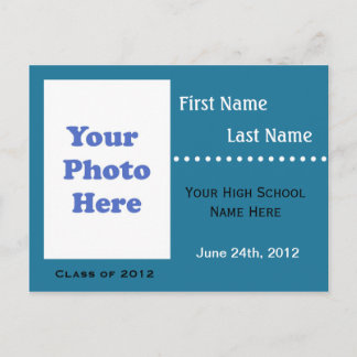 Carte Postale Annonce / invitation de remise de diplômes de lycé