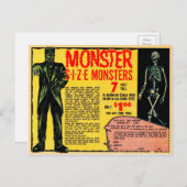 Carte Postale Annonce Monster vintage (Devant / Derrière)