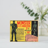 Carte Postale Annonce Monster vintage (Debout devant)