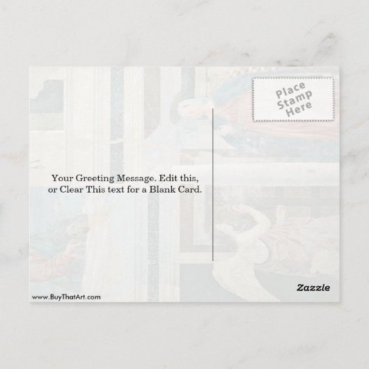 Carte Postale Annonce par Piero della Francesca (Dos)