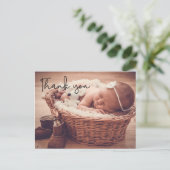 Carte Postale Annonce photo personnalisée pour bébé, Merci, (Debout devant)