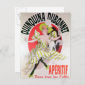 Carte Postale Annonce publicitaire Quinquina Dubonnet' (Devant / Derrière)