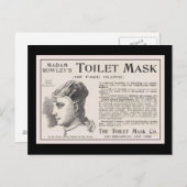 Carte Postale Annonce sur le masque de toilettes de Mme Rowley (Devant / Derrière)