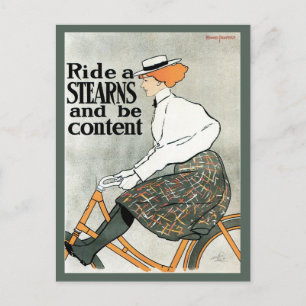 Carte Postale Annonce vélo art nouveau vintage
