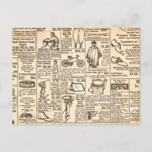 Carte Postale Annonce Vintage dans les journaux de 1922