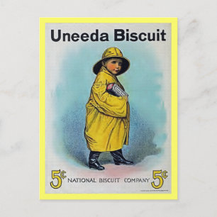 Carte Postale Annonce vintage de biscuits américains 1910