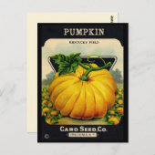 Carte Postale Annonce vintage de graines de pompage (Devant / Derrière)