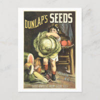 Annonce Vintage de semences de légumes de Dunlap