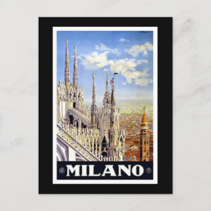 Carte Postale Annonce vintage de voyage Milano