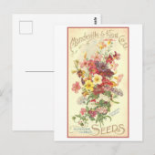 Carte Postale Annonce vintage Mandeville Semences Fleurs (Devant / Derrière)