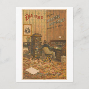 Carte Postale Annonce vintage pour les librairies en évolution