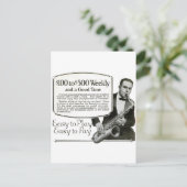 Carte Postale Annonce Vintage Saxophone (Debout devant)